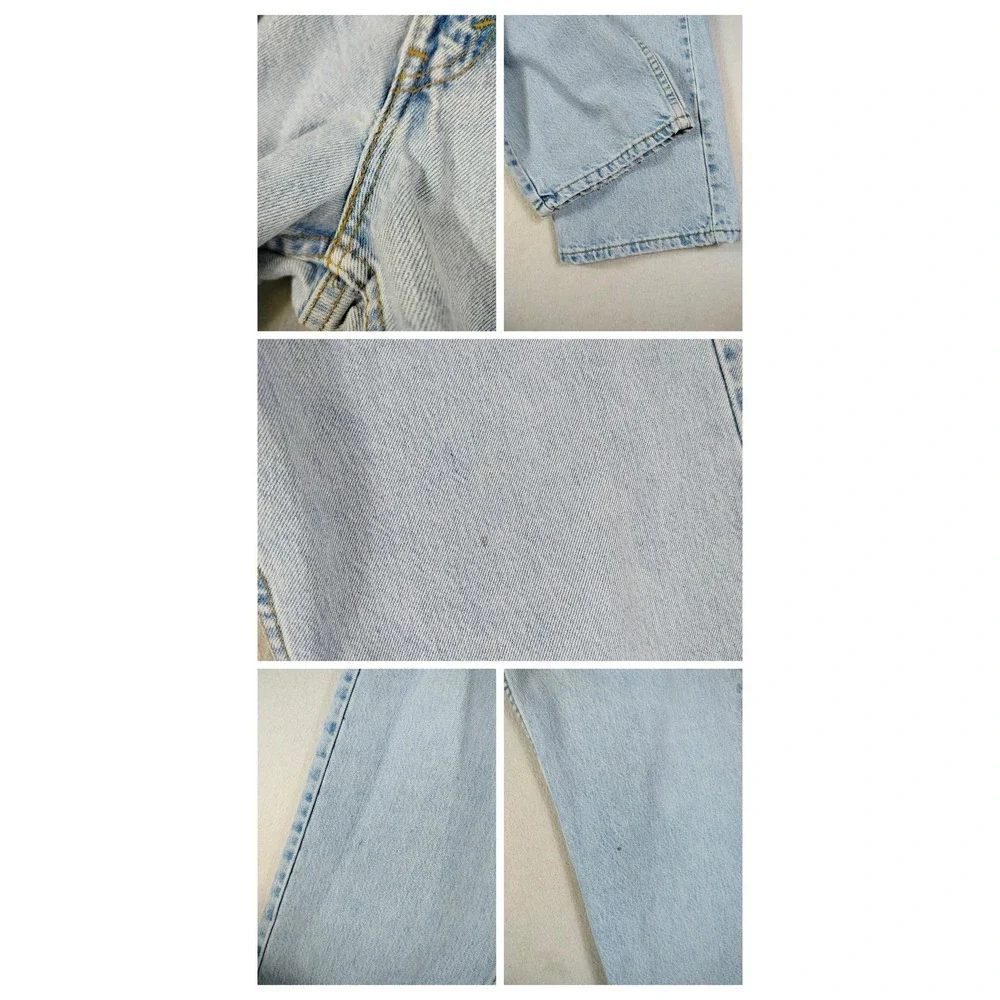 Vintage Levis 505 Jeans‎ Mens 40x30 Light Wash Blue Straight Leg USA Denim